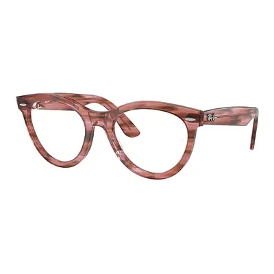 Ray-Ban Eyeglasses Unisex Wayfarer Way Optics - Striped Transparent Pink Frame Clear Lenses Pola