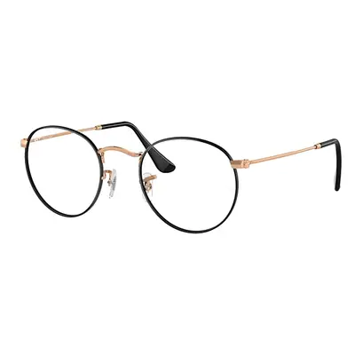 Ray-Ban Eyeglasses Unisex Round Metal Optics - Rose Gold Frame Clear Lenses 47-21