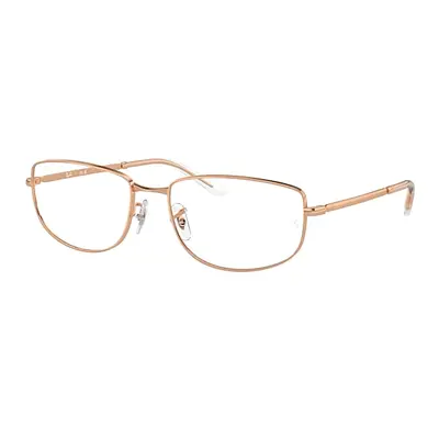 Ray-Ban Eyeglasses Unisex Rb3732v Optics - Rose Gold Frame Clear Lenses Polarized 56-18