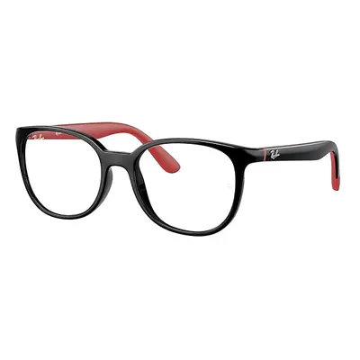 Ray-Ban Eyeglasses Children Rb1631 Optics Kids Bio-based - Black On Red Frame Clear Lenses 47-16