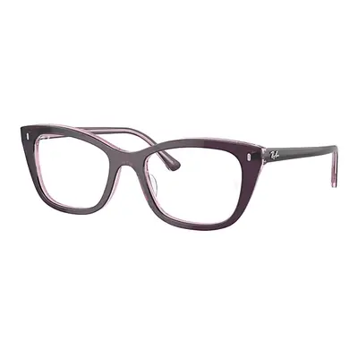 Ray-Ban Eyeglasses Unisex Rb5433 Optics - Violet On Transparent Pink Frame Clear Lenses Polarize