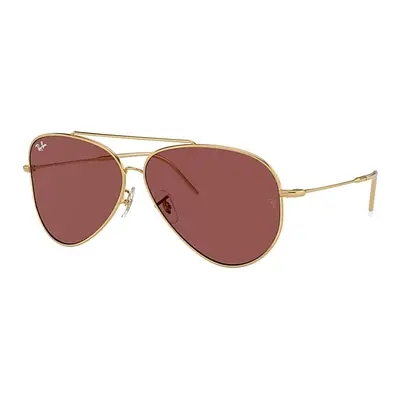 Ray-Ban Sunglasses Unisex Aviator Reverse - Arista Gold Frame Violet Lenses 59-11