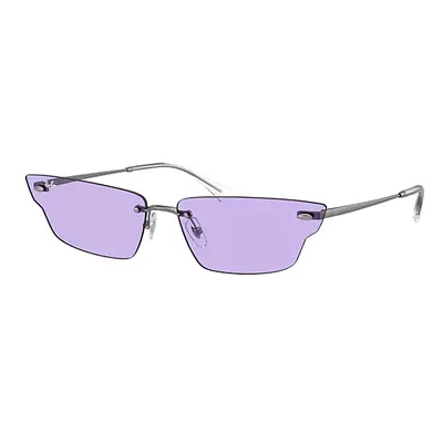 Ray-Ban Sunglasses Unisex Anh Bio-based - Gunmetal Frame Violet Lenses 63-15