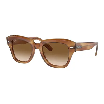 Ray-Ban Sunglasses Unisex State Street - Striped Brown Frame Brown Lenses 52-20