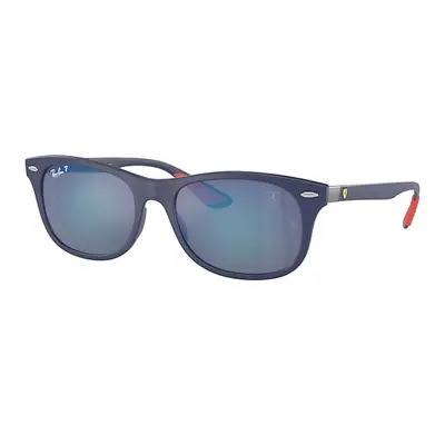 Ray-Ban Sunglasses Unisex Rb4607m Scuderia Ferrari Collection - Blue Frame Grey Lenses Polarized