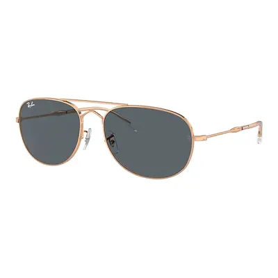 Ray-Ban Sunglasses Unisex Bain Bridge - Rose Gold Frame Blue Lenses 57-17