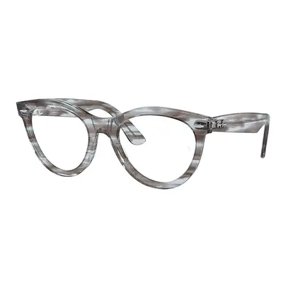 Ray-Ban Eyeglasses Unisex Wayfarer Way Optics - Striped Transparent Blue Frame Clear Lenses Pola