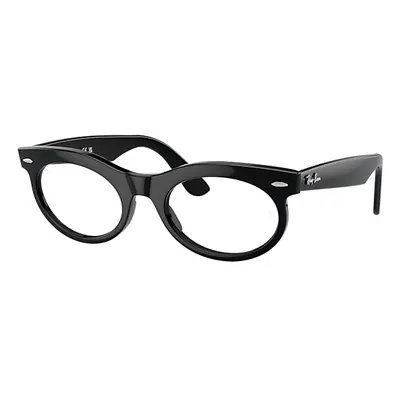 Ray-Ban Eyeglasses Unisex Wayfarer Oval Optics - Black Frame Clear Lenses Polarized 50-22