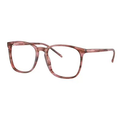 Ray-Ban Eyeglasses Unisex Rb5387 Optics - Striped Pink Frame Clear Lenses Polarized 54-18