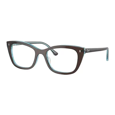 Ray-Ban Eyeglasses Unisex Rb5433 Optics - Brown On Transparent Blue Frame Clear Lenses Polarized