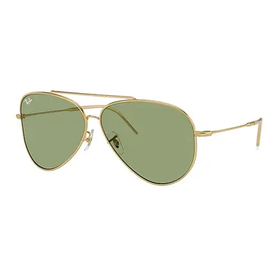 Ray-Ban Sunglasses Unisex Aviator Reverse - Arista Gold Frame Green Lenses 62-11