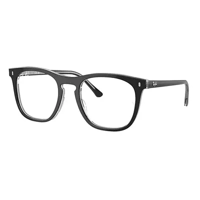 Ray-Ban Eyeglasses Unisex Rb2210v Optics - Dark Grey On Transparent Light Grey Frame Clear Lense