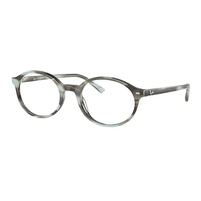 Ray-Ban Eyeglasses Unisex German Optics - Striped Green Frame Clear Lenses Polarized 51-20