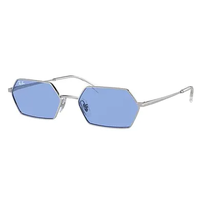 Ray-Ban Sunglasses Unisex Yevi Bio-based - Silver Frame Blue Lenses 55-18