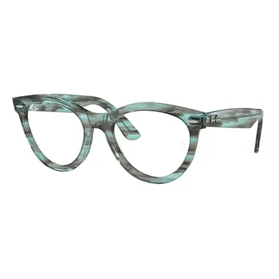 Ray-Ban Eyeglasses Unisex Wayfarer Way Optics - Striped Transparent Green Frame Clear Lenses Pol