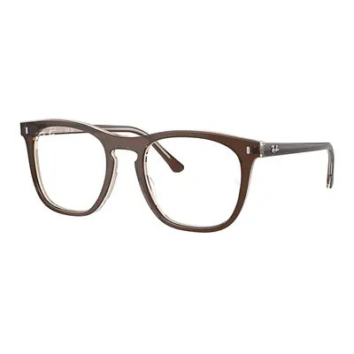 Ray-Ban Eyeglasses Unisex Rb2210v Optics - Brown On Transparent Light Brown Frame Clear Lenses P