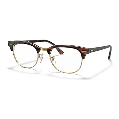 Ray-Ban Eyeglasses Unisex Clubmaster Optics - Mock Tortoise Frame Clear Lenses 49-21