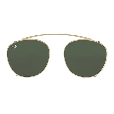 Ray-Ban Clipon Unisex Rb6355 Clip-on - Arista Gold Frame Green Lenses 50-20