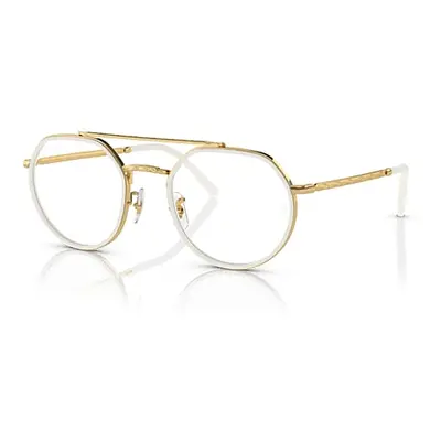 Ray-Ban Eyeglasses Unisex Rb3765v Optics - Gold Frame Clear Lenses Polarized 51-22