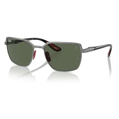 Ray-Ban Sunglasses Unisex Rb3743m Scuderia Ferrari Collection - Black Frame Green Lenses 58-19