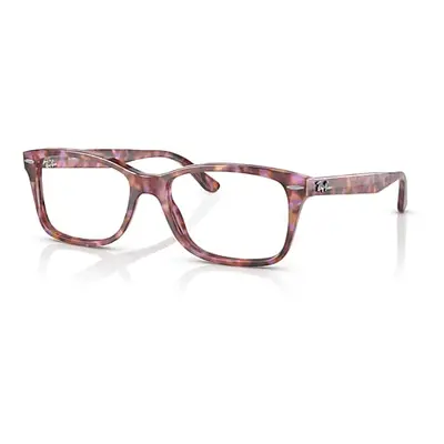 Ray-Ban Eyeglasses Unisex Rb5428 Optics - Red & Purple Havana Frame Clear Lenses Polarized 53-17