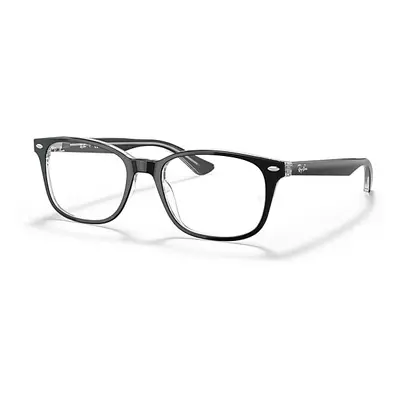 Ray-Ban Eyeglasses Unisex Rb5375 Optics - Black Frame Clear Lenses Polarized 53-18