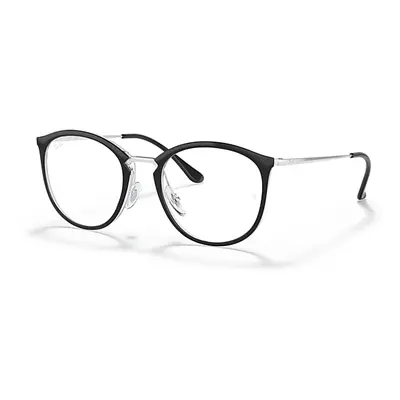 Ray-Ban Eyeglasses Woman Rb7140 Optics - Silver Frame Clear Lenses 49-20