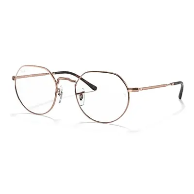 Ray-Ban Eyeglasses Unisex Jack Optics - Shiny Copper Frame Clear Lenses Polarized 49-20