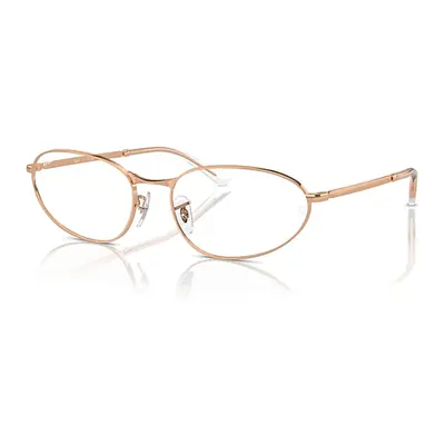 Ray-Ban Eyeglasses Unisex Rb3734v Optics - Rose Gold Frame Clear Lenses Polarized 54-18