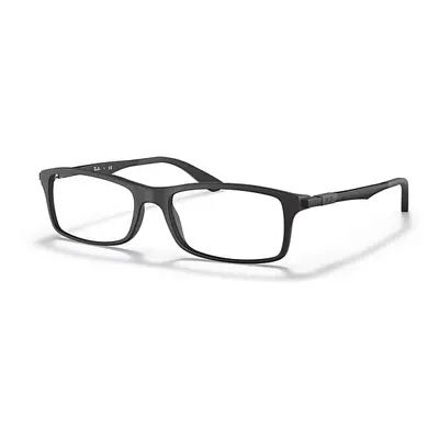 Ray-Ban Eyeglasses Unisex Rb7017 Optics - Black Frame Clear Lenses 54-17