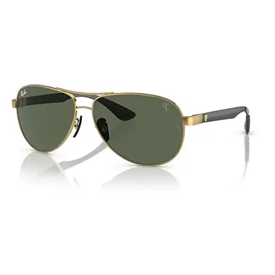 Ray-Ban Sunglasses Man Rb8331m Scuderia Ferrari Collection - Dark Carbon Frame Green Lenses 61-1