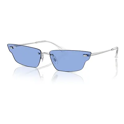 Ray-Ban Sunglasses Unisex Anh Bio-based Limited - Silver Frame Blue Lenses 63-15