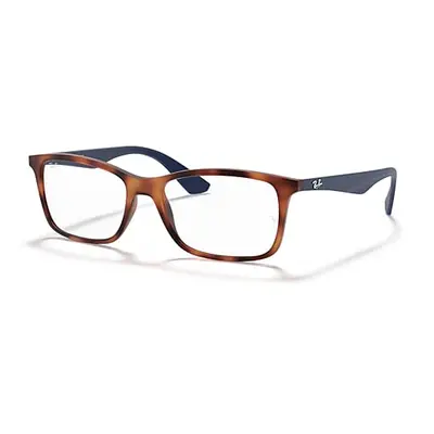 Ray-Ban Eyeglasses Unisex Rb7047 Optics - Blue Frame Clear Lenses Polarized 56-17