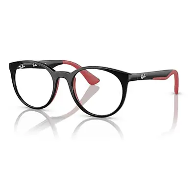 Ray-Ban Eyeglasses Children Rb1628 Optics Kids Bio-based - Black On Red Frame Demo Lens Lenses P