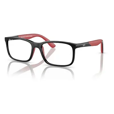 Ray-Ban Eyeglasses Children Rb1621 Optics Kids Bio-based - Black On Red Frame Clear Lenses Polar