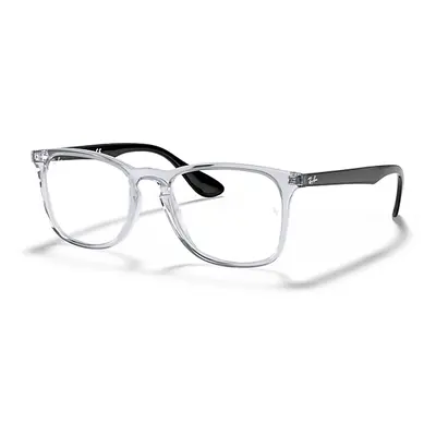 Ray-Ban Eyeglasses Unisex Rb7074 Optics - Shiny Black Frame Clear Lenses 52-18