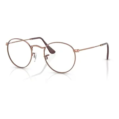 Ray-Ban Eyeglasses Unisex Round Metal Optics - Rose Gold Frame Clear Lenses 47-21