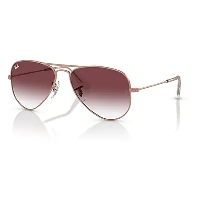 Ray-Ban Sunglasses Children Aviator Kids - Rose Gold Frame Violet Lenses 50-13