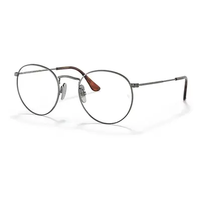 Ray-Ban Eyeglasses Unisex Round Titanium Optics - Gunmetal Frame Clear Lenses 50-21