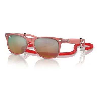 Ray-Ban Sunglasses Children New Wayfarer Kids - Opal Red Frame Orange Lenses 47-15