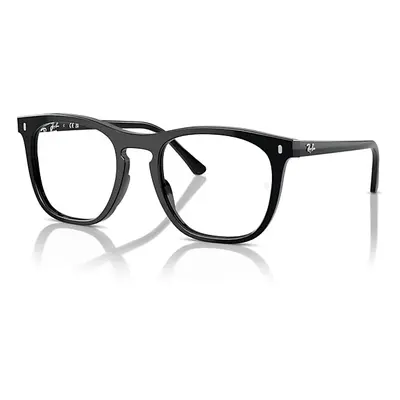 Ray-Ban Eyeglasses Unisex Rb2210v Optics - Black Frame Clear Lenses Polarized 53-21