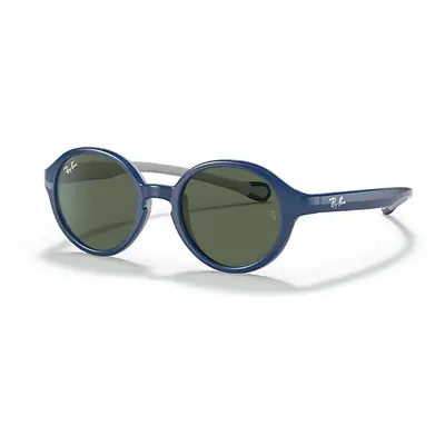 Ray-Ban Sunglasses Children Rb9075s Kids - Blue On Rubber Grey Frame Green Lenses 39-16