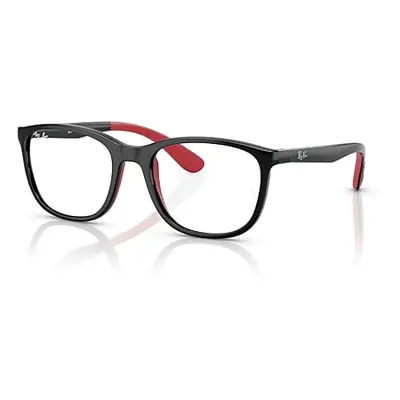 Ray-Ban Eyeglasses Children Rb1620 Optics Kids - Black On Red Frame Clear Lenses Polarized 46-17