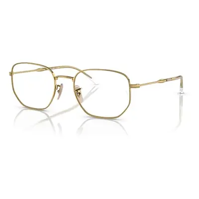 Ray-Ban Eyeglasses Unisex Rb6496 Optics - Arista Gold Frame Clear Lenses Polarized 51-20