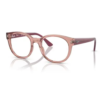 Ray-Ban Eyeglasses Unisex Rb7227 Optics - Opal Pink Frame Clear Lenses Polarized 51-21