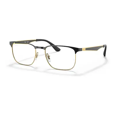 Ray-Ban Eyeglasses Unisex Rb6363 Optics - Gold Frame Clear Lenses Polarized 54-18