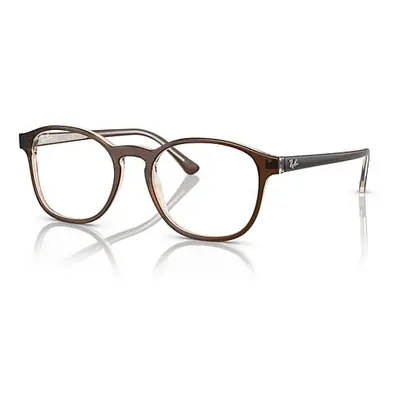 Ray-Ban Eyeglasses Unisex Rb5417 Optics - Brown On Transparent Light Brown Frame Clear Lenses Po