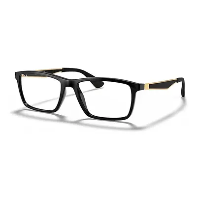 Ray-Ban Eyeglasses Unisex Rb7056 Optics - Gold Frame Clear Lenses Polarized 55-17