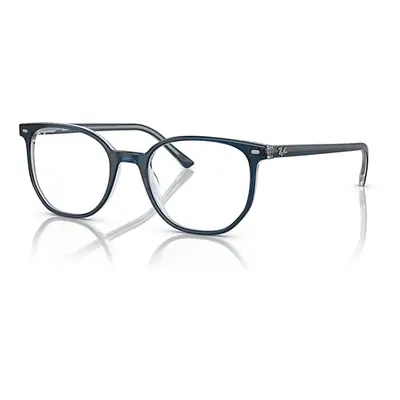 Ray-Ban Eyeglasses Unisex Elliot Optics - Blue On Transparent Blue Frame Demo Lens Lenses Polari