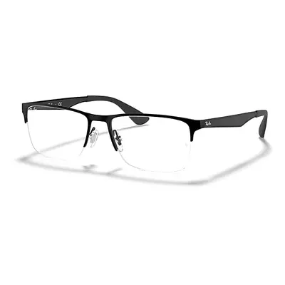 Ray-Ban Eyeglasses Unisex Rb6335 Optics - Black Frame Clear Lenses Polarized 56-17